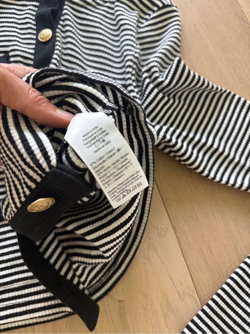 J. Crew Vintage rib lady jacket in stripe